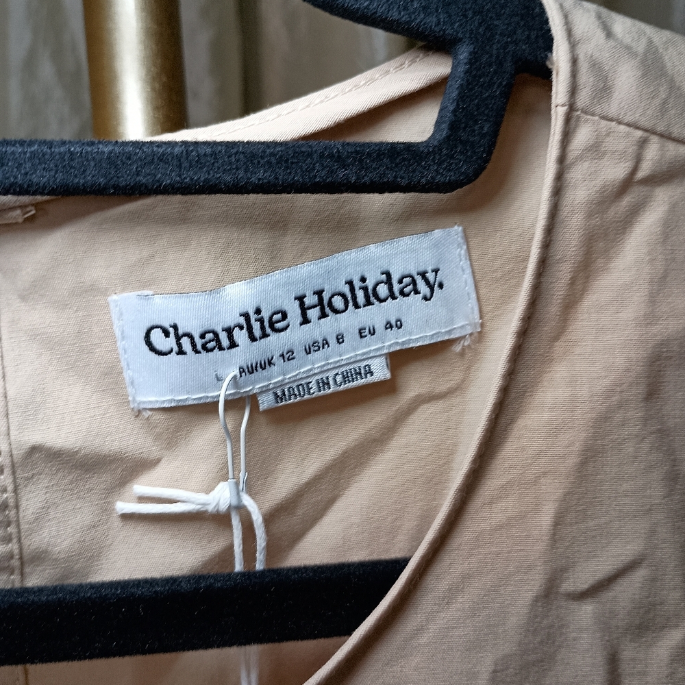 Charlie Holiday Marny Mini Smock DressNWT | Cream | Size 8 US (AU 12 / EU 40) - Picture 7 of 8